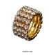 thumbnail image 5 of Qarigey Anillo de amistad Diamantes brillantes Símbolo de vínculo eterno Compromiso único Anillo de promesa de boda dorado 4 filas Type2 NO2, 5 of 6