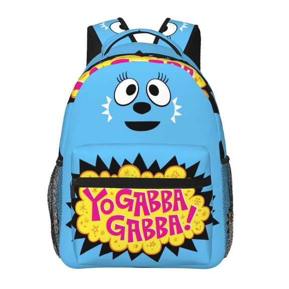 Multifunctional Yo Gabba Gabbaland Laptop Backpack Lightweight Daypack Casual Bag Travel Rucksack For Men Women