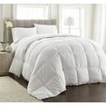 thumbnail image 1 of Chezmoi Collection White Heavyweight Filled Ultra Warmth Down Alternative Comforter  - Hypoallergenic Duvet Insert Corner Tabs, Piped Edges - Queen Size, 1 of 4