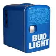Bud Light Mini Beverage Fridge, Blue, 11''x7.5''x10''