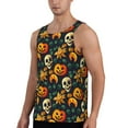 thumbnail image 2 of Xecao Halloween Skull Men's Tank Top Workout Quick Dry Sleeveless Gym Jogging Muscle Shirts Summer Swim Beach Tops, 2 of 9