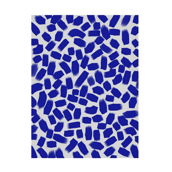 Canvas Wall Art - Treechild 'Blue Brush Strokes Pattern' Wall Art for Living Room, Bedroom, or Office D?cor by Trademark Fine Art - 14 x 19 Inches
