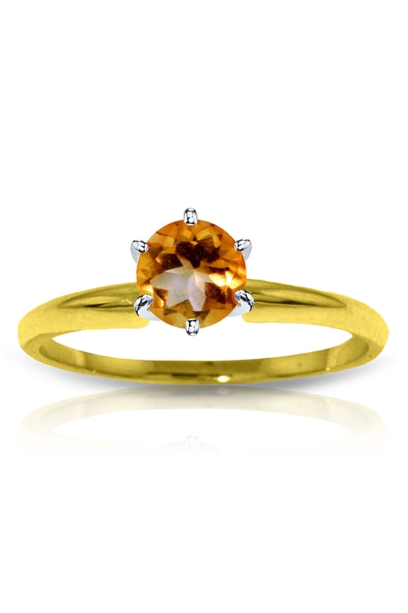 0.65 Carat 14k Solid Yellow Gold Solitaire Ring Natural Citrine (11)