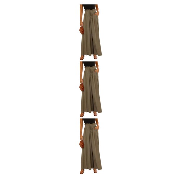 Sonducket Pantalones fluidos Amor de mujer: para cualquier ocasión Pantalones de estilo delgado Moda de mujer Lino verde 2XL 1 Type1 NO1