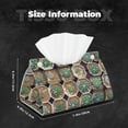 thumbnail image 6 of Lsque Cactus Garden Printed Long Tissue Box Cover Holder, Facial Paper Organizer Dispenser,Triangle with Bottom Belt, PVC Leather Decorative Organizer, 6 of 9