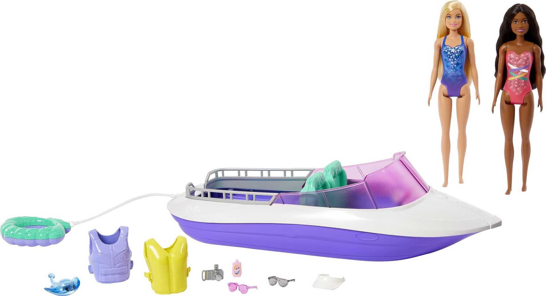 Barbie Mermaid Power Dolls & Boat Playset, Toy for 3 Year Olds & Up ...