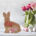 thumbnail image 4 of JingChun 1Pc Easter Bunny Wood Decor Easter Natural Wood Signs Bunnies Shape Signs Easter Tabletop Decor Rustic Wood Centerpieces for Farmhouse Kitchen Dining Room, 4 of 5