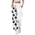 thumbnail image 2 of Work Pants for Women Office Halloween Pumpkin Printed High Waist Fashion Trousers Suitable Bottom Pants Sporty Gym Athletic Fit Trousers 2025 Fall Slacks with Pockets, 2 of 4