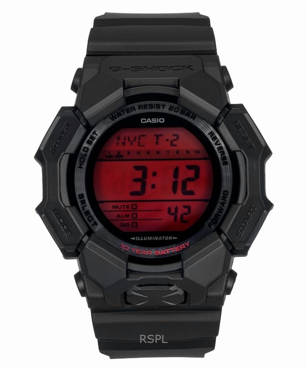 Free Shipping! Casio G-Shock Men's Watch, Gray Resin Strap, Shock