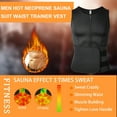 thumbnail image 3 of QRIC Mens Sweat Sauna Vest for Waist Trainer Zipper Neoprene Tank Top Body Shaper Adjustable Workout Sauna Suit, 3 of 6