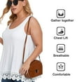 thumbnail image 5 of FITVALEN Women's Plus Size Camisole with Built in Bra Casual Loose Tank Tops Sleeveless Crew Neck Shirts Flowy Cami with Adjustable Straps (S-4XL）, 5 of 5