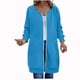 thumbnail image 4 of HongQid Women's Zip Up Hoodies Long Sleeve Long Tunic Sweatshirts Oversized Fleece Casual Fall Jacket Coat with Pocket, 4 of 4
