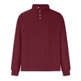 thumbnail image 2 of Kiplyki Wholesale Men's Baggy Solid Linen Long Sleeve Button Pocket Plus Size T Shirts, 2 of 6