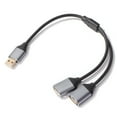 thumbnail image 1 of Cable De Extensión Cable USB Y Splitter Adaptador USB 1 macho a 2 hembra Cable de extensión (1pc), 1 of 6