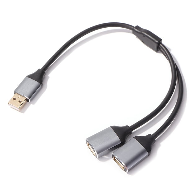 Cable Extensión 2 en 1 USB Splitter Adaptador Alimentación Masculina A