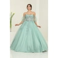 thumbnail image 3 of Layla K LK237 Juniors Womens Sequin Strapless Glitter Quinceanera Gown, 3 of 9