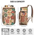 thumbnail image 2 of Wildflower Bloom Insulated Backpack Cooler, Waterproof Leakproof Lunch Bag, Rustic Farmhouse Floral Design for Spring and Summer Outdoors, 2 of 6