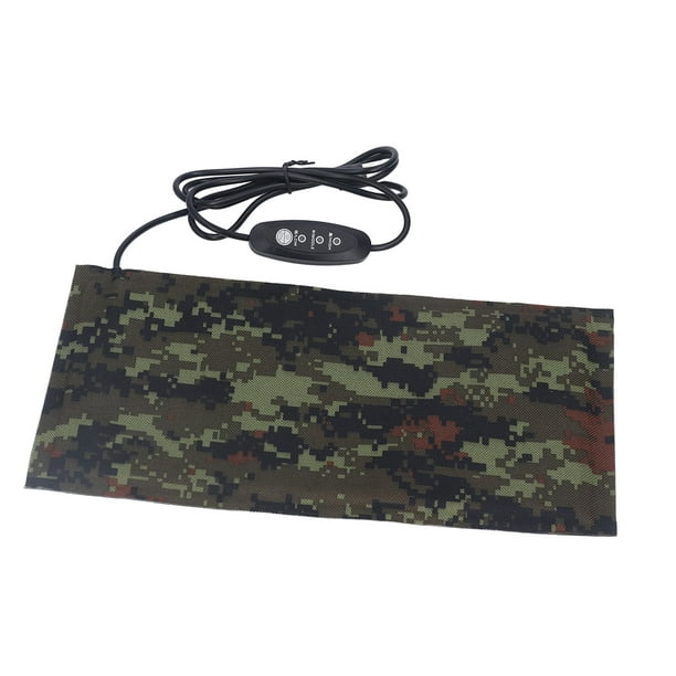 Calentador de Tela Eléctrica Fuente de Alimentación USB de 3 Engranajes Fibra de Carbono DC5V Almohadilla Térmica para Ropa 10x20cm 394x787in