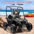 thumbnail image 5 of 24V Kids Ride On Utv Toys, Electric Off-Road Car for Kids,2-Seater 4WD Electric Truck with Sun Shade,Remote Control, Led Lights, 4 Shock Absorbers, One-Click Start, and Music Player, 5 of 6
