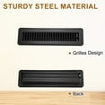 thumbnail image 3 of 2x12 Inch Floor Vent Covers, Floor Registers Metal Walkable Air Vent Covers Easy Adjustable Air Supply Lever, Black 6 Pcs, 3 of 7