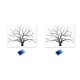 thumbnail image 1 of Bearachild Boda huella digital árbol pintura de dedos libro de invitados de boda azul 2piezas Azul, 1 of 1