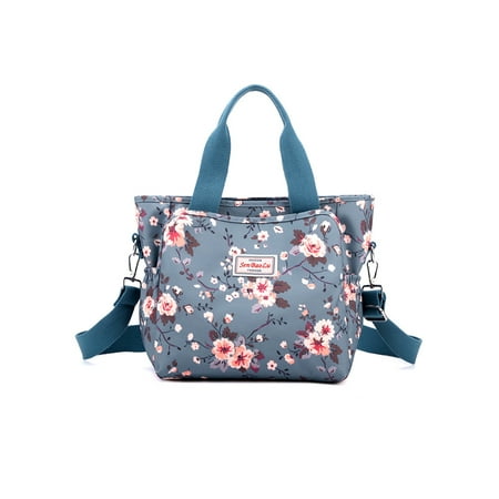 

UKAP Women Tote Bag Large Capacity Crossbody Shoulder Bags Top Handle Portable Handbag Zipper Work Lightweight Adjustable Strap Anti-theft Floral Shopping Floral
