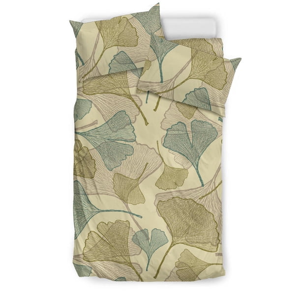 Juego de cama con diseño de hojas de ginkgo