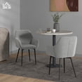 thumbnail image 2 of HOMCOM Dining Chairs Set of 2, Upholstered Kitchen Chairs with Backrest, 2 of 10
