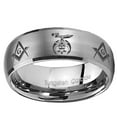 thumbnail image 2 of Tungsten Masonic Shriners 8mm Brushed Gray Dome Polished Edges Men Ring, 2 of 2