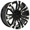 thumbnail image 3 of OE Wheels CV43 24 Inch Rims and Tires Fit Silverado 1500 Style 6x139.7 24x10 Gloss Black Machined - Hollander 5666 - iMove Gen2 AS 295/35-24 (Set of 4), 3 of 5