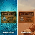 thumbnail image 5 of (2 Pack) Keep Out Poison Baited Area OSHA Warning Sign 18 Inch X 12 Inch Vinyl Label Decal Sticker Weather Resistant, UV Protected for Workplace, Business, and Construction Site, Made, 5 of 7