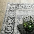 thumbnail image 5 of HomeRoots Charcoal Salmon And Oriental Printed Stain Resistant Non Skid Area Rug, 5 of 10