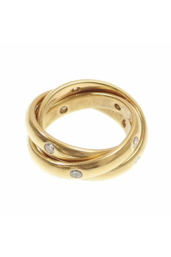 Pre-Owned Cartier Diamond Trinity Ring for Women, 18K Yellow Gold, Size 11 (#51), 15.0g, 750 15...