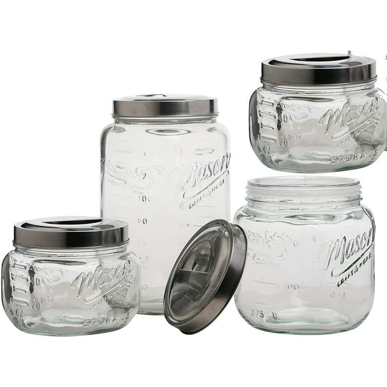 Eternal Night 4 - Piece 16oz. Glass Mason Jar Glassware Set