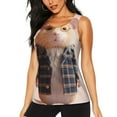 thumbnail image 1 of Fotbe Cute Mouse In Glasses Blusas Sin Mangas para Mujer – Estilo Casual, Corte Suelto, Slim-Fit, Cuello Redondo Deportivo, Tops de Verano para Gimnasio y Yoga-Small, 1 of 7