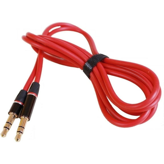 Sqrmekoko Replacement Extension AUX Audio Cord Cable for Beat by Dr Dre Solo Solohd Studio Wireless and Hesh 2 Crusher Over-Ear Headphones (Red)