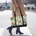 thumbnail image 4 of FORMRS Canvas Laptop Tote Bag for Women with 15.6" Computer Compartments Shoulder Handbag, Green Floral Pattern, 4 of 7