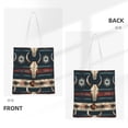thumbnail image 4 of DouZhe Reusable Grocery Bags, Vintage Ethnic Boho Bull Skulls Lightweight Polyester Canvas Cloth Tote Bag for Travle Gym Shopping School, 15" x 16", 4 of 7