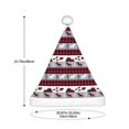 thumbnail image 3 of KLL Christmas Hats for Adults Plush Buffalo Plaid Forest Print Santa Hat Xmas Fluffy Santa Claus Hat for Women Men, 3 of 6