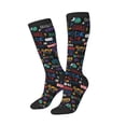 thumbnail image 2 of Fotbe Basketball print Women's Men's Novelty Crew Socks Cotton Socks Knee High Socks for Walking,Running,Nurses,Pregnancy, 2 of 9