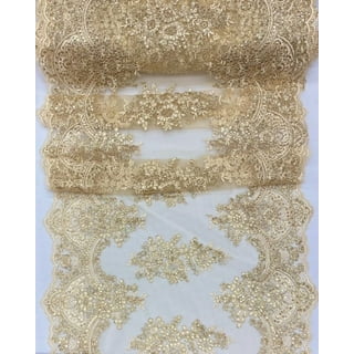 9.3Yd 1.3 Inch Yellow Beaded Paillette Sewing Lace Trim Gold Fringe Tassel  Trim Metallic Fabric Ribbon Wavy Glitter Mesh 