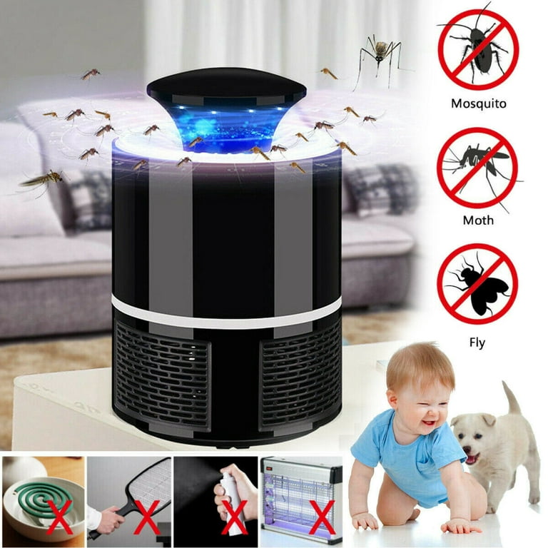 Electric Indoor Mosquito Trap, Mosquito Killer Lamp with USB Power Supply,  Suction Fan, No Zapper, Child Safe