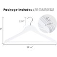 thumbnail image 5 of StorageWorks 20 Pack White Wooden Hanger l (Brand New), 5 of 5