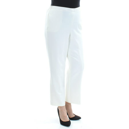 ALFRED DUNNER Womens Ivory Straight leg Wear To Work Pants  Size: