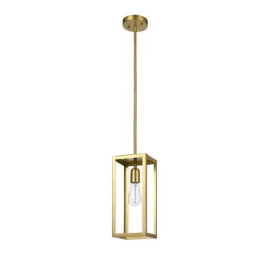 1-Light Matte Brass Pendant Light