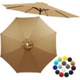 thumbnail image 1 of 6.6ft/7.5ft/9ft/10ft Replacement Umbrella Cover, 6 Ribs 8 Ribs Outdoor Market Table Patio Umbrella Canopy Cover Replacement UV Protective Cloth(Khaki,9FT(6-Ribs)), 1 of 8