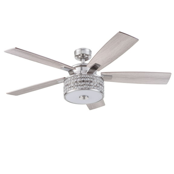 Prominence Home Lanissa 52 Led Lanissa 52" 5 Blade Indoor Led Ceiling Fan - Nickel