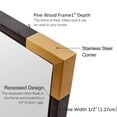 thumbnail image 4 of ANDY STAR 30 x 40 Inch Rectangular Wood Framed Vanity Mirror, Black & Gold, 4 of 7