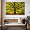 thumbnail image 3 of Elephant Stock London Oak Tree Wall Art - Horizontal Canvas Wall Art - Living Room Wall Decor - Floral And Botanical Canvas - Yellow And Green Decor - 51" x 34", 3 of 8