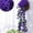 E, variant on Luxcidy 33.46Inch Violet Hanging Flowers Artificial Decor, 5 Petal Silk Violet Simulation Hanging Plant Faux Hanging Royal Hanging Artificial Orchid for Home Garden Wedding Indoor Outdoor (G)